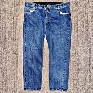 Wrangler Straight Leg Indigo Blue Denim Men's Jeans 40/29